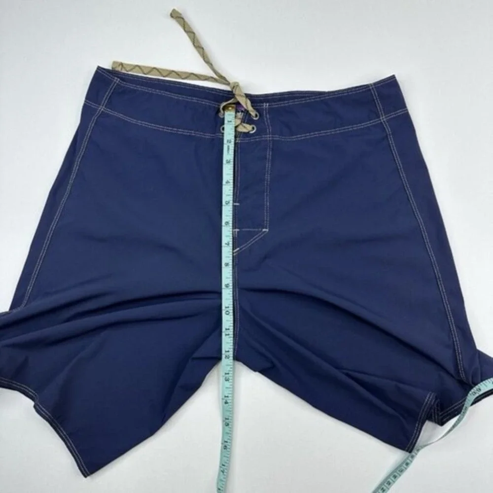Patagonia Mens Board Shorts 30‎ Navy Blue Ripstop Swim Trunks Contrast Stitching